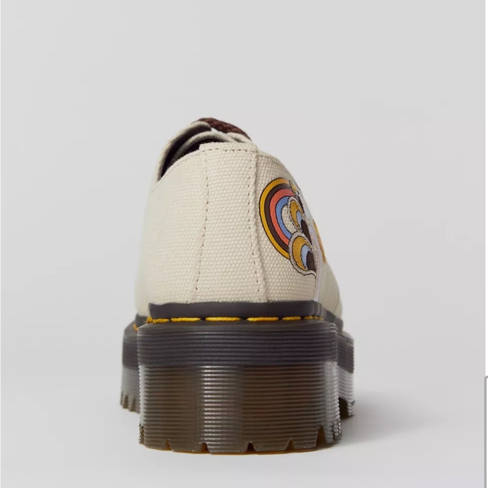 Dr. Martens Cream Floral Platform Shoes - Picture 3 of 4